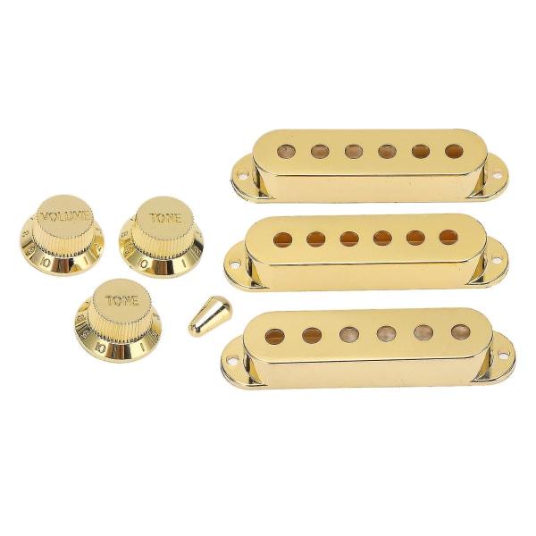 3 stk. Gitar Pickup Deksel Knapper 6 Hull Gull Gitarer Brytere Spisssett Tone Knappsett
