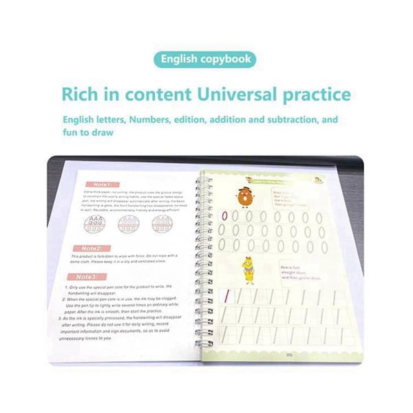 Children's Full English Practice Copybook Children's Reusable Handwriting Practice Book To Learn To