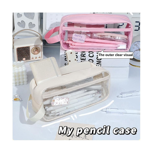 Transparent Pennafodral Japansk - Rymlig Flickor Högkvalitativ Penna Pennafodral Enkel Pennafodral