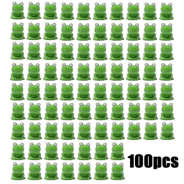 Mini Frogs 100 Pack, Mini Frog Garden Decor, Green Frog Figurines, Mini Frogs Resin Figurines, Mini Frogs Figurines