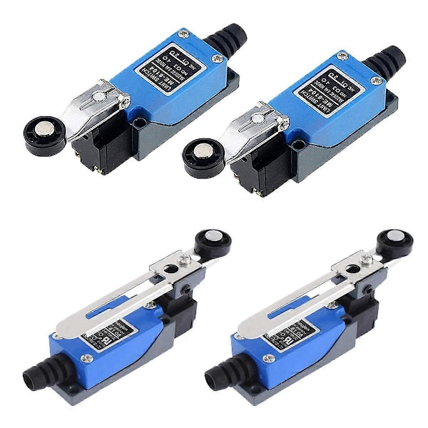 Gränslägesbrytare, 4 st CNC Mikro Rullspaks Gränslägesbrytare för AC 50Hz 380V Nominell Spänning och DC 220V DC Spänning (ME8104,ME8108)