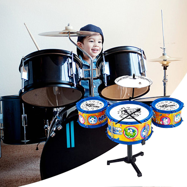 Legetøjstrommer 3 trommelegetøj, børns percussioninstrumenter, legetøjstrommer, gaver til drenge og piger, børnehavelegetøj