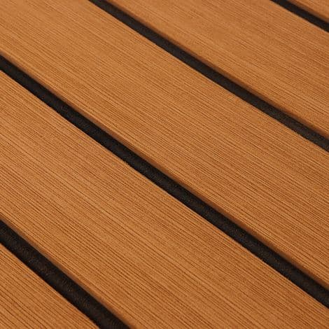 Självhäftande mattrulle för yachtskumdäck båt 2400 x 600 x 6mm brun