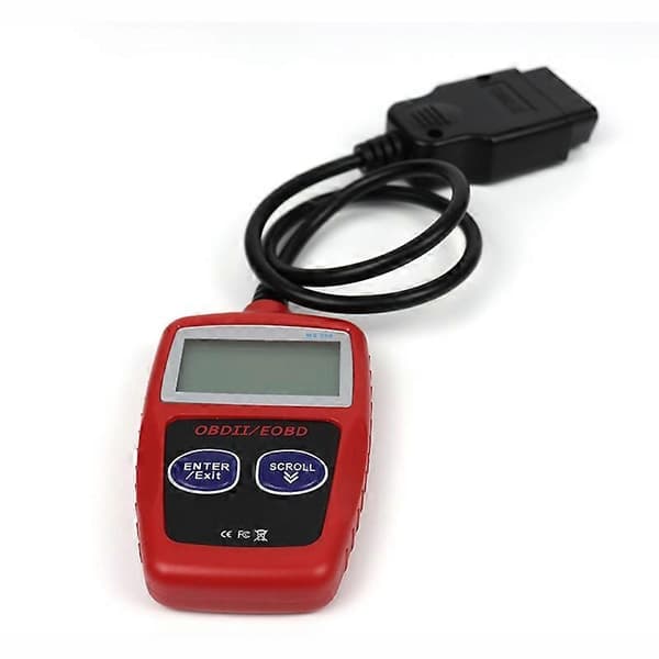 MS309 OBD2-skanner CAN BUS-kodeleser for biler, les/slett motorfeilkoder bildiagnoseverktøy red