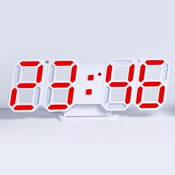 3D Digital Väckarklocka, Vägg LED Nummer Tid Klocka
