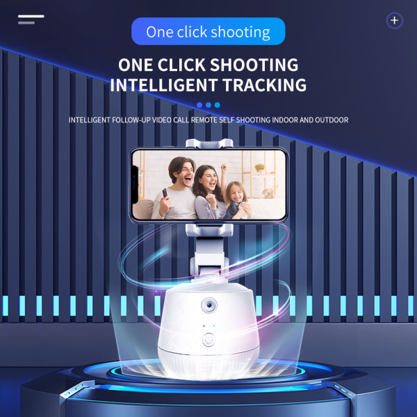 Helautomatisk intelligent gimbal mobiltelefon live-sändningsfäste artefakt 360 graders roterande ansiktsigenkänning stativ
