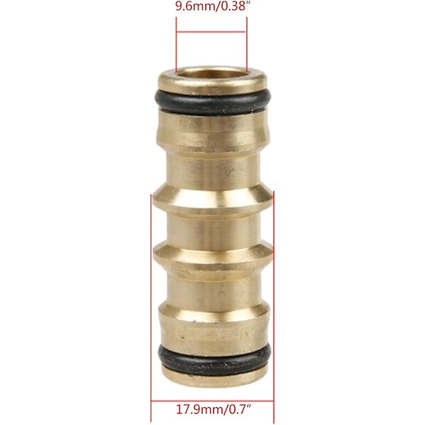 Havehosekoblinger i messing - 8 stk 1/2  