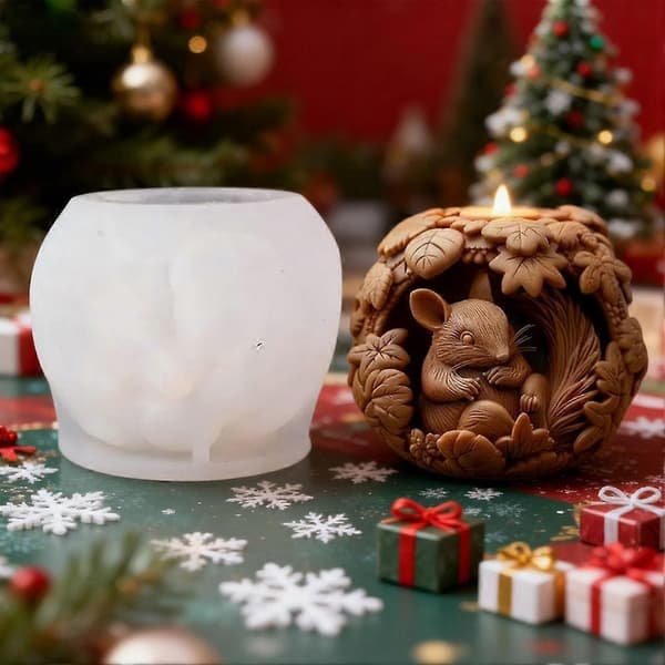 3D Stearinlysform Silikone Sæbeform DIY Håndlavet Håndværk Voksform Silikone U K B9Y2