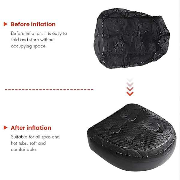 Badkar för Spa (med Nät), Uppblåsbar Badkartillbehör med Sugkoppfunktion, (2 stycken)