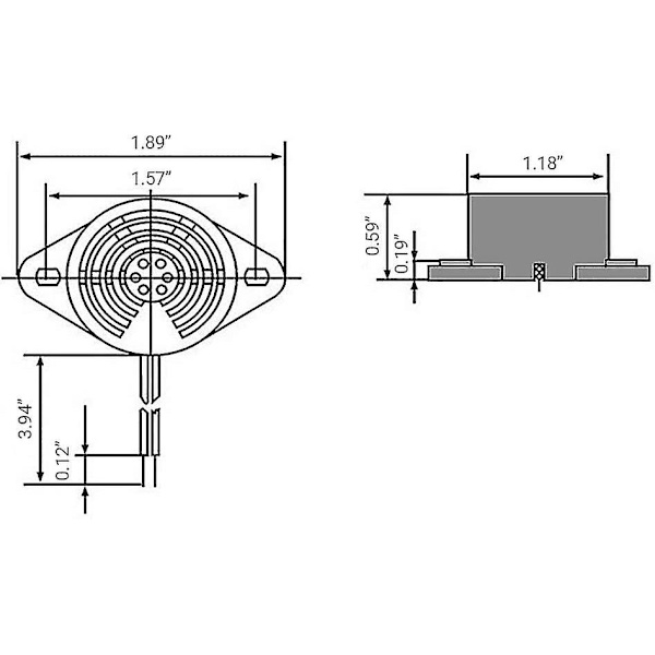 2 stk. Summeralarm Elektronisk Bip Summer DC 3v 12v 24v Aktiv Piezo Summer 100db Tone Alarm Ringer Kontinuerlig Lyd