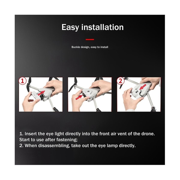 For Mini 3 Eye Light Drone Kamerahode LED Blinkende Nattfly Advarselslys Tilbehør