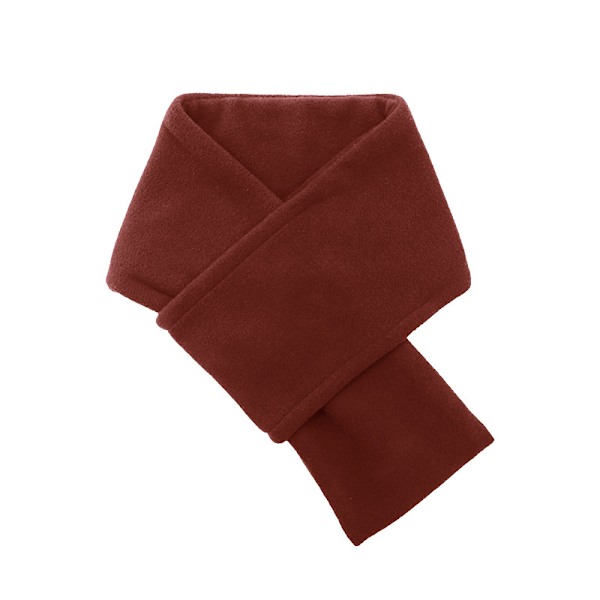 Varm skjerf, fasjonabelt og enkelt, tverrnasjonal leveranse, ensfarget, polart fleece, kuldebeskyttende hals skjerf for menn Wine red