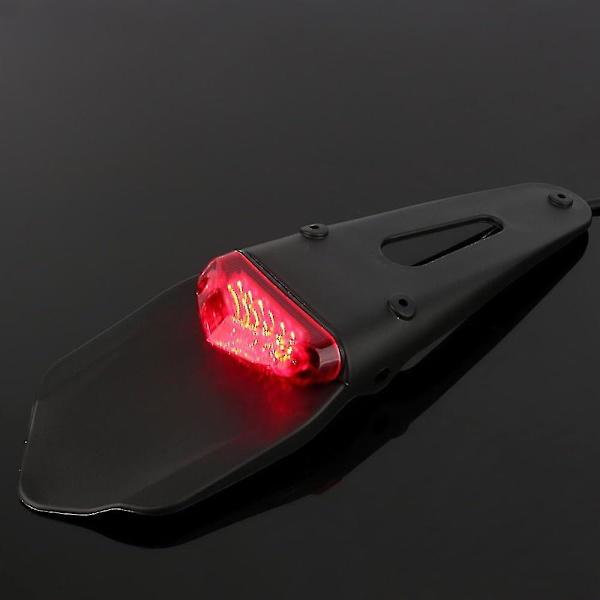 MC Baklykt, Universal Motorsykkel Baklykt Bremslys Nummerplate Baklykt Fender Bakfender Med LED Baklykt For Motorsykkel A