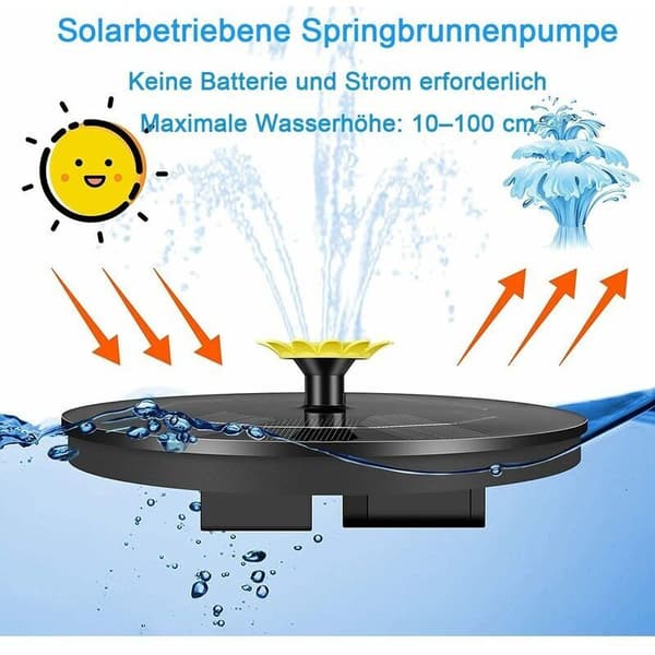 Solar havedamspumpe til solfontæne med 9 effekter. Solfontæne til haven flydende solfontænepumpe