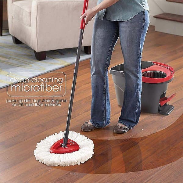 4-pakning for O-Cedar trekantet roterende moppehode, mikrofiber erstatning bomullsgarnhode, moppetilbehør