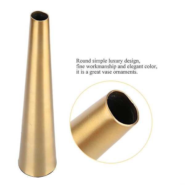 Metallisk Konisk Vase for Roseblomstdekor, Stue Studie Håndverkskoppholder