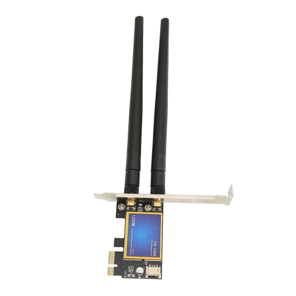 1200mbps Pciex1 Wifi-kortadapter Bluetooth 4.0 2.4ghz 5ghz Dual Band Wifi-nätverkskortadapter för PC