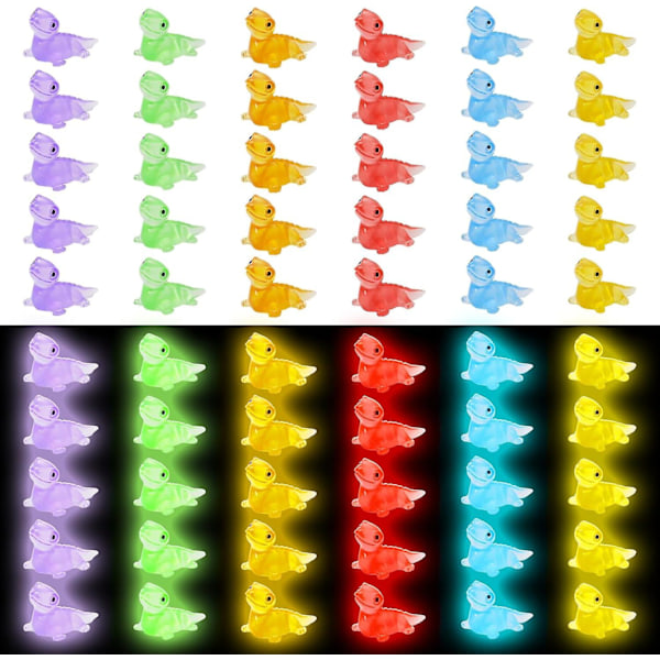 60 st Luminous Mini Resin Ödla, Miniatyr Ödla Figurer Lys i Mörkret, Mini Ödla Figur för Fe Trädgård Mikro Landskap Dekor