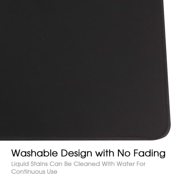 Musematte/Stor musematte 600x300x3 mm | Skrivebordsmatte/Gamingmusematte | Forbedrer presisjon og hastighet (svart)