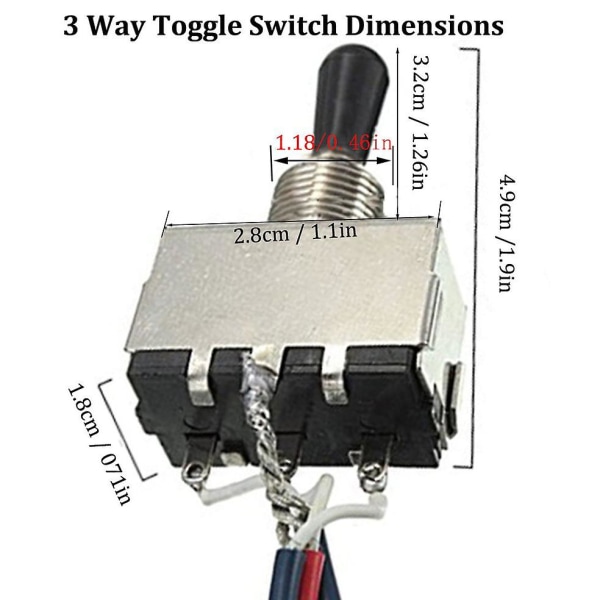 Lp Elektrisk Guitar Pickup Wiring Harness Kit 2t2v 500k Pots 3 Vejs Switch Med Jack Til Dobbelt Humbucker