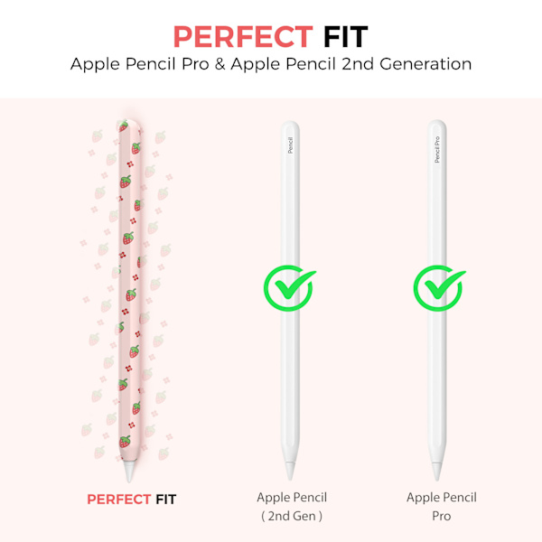 Sopii Apple Pencil Pro&2 -silikonikynäkoteloon, Apple-kynän suojakoteloon, kapasitiivisen kynän suojakynäkoteloon 3