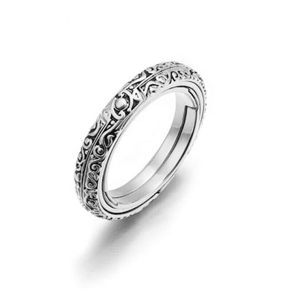 Deformert astronomisk kule ring, halskjede Silver No.10