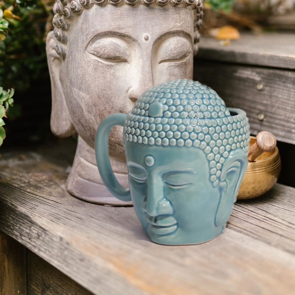 Kaffe krus My Buddha Keramisk kopp, krus, Buddha hode kopp, Keramisk kopp, My Buddha medfølelse Kaffe krus Salg