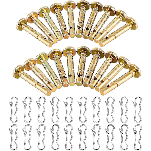 20 stk. afskæringsbolte + 20 stk. cotterpins til snefræser - 738-04124 og 714-04040 erstatningsafskæringsboltesæt kompatibel med Mtd Craftsman Cub Cadet Troy