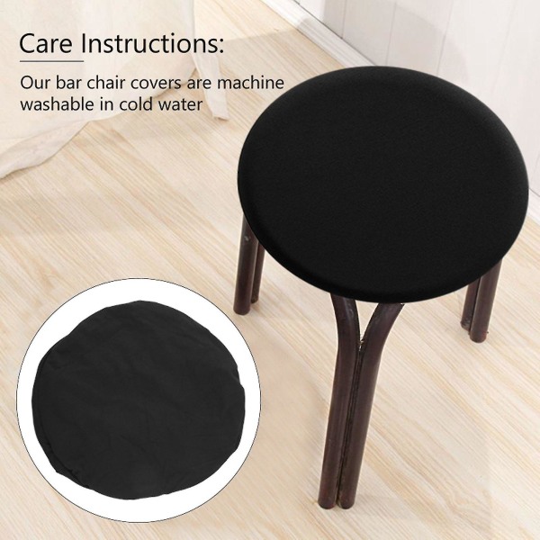 4 pakke runde barstole - superbløde og vaskbare elastiske afføringspude betræk til bar 12-