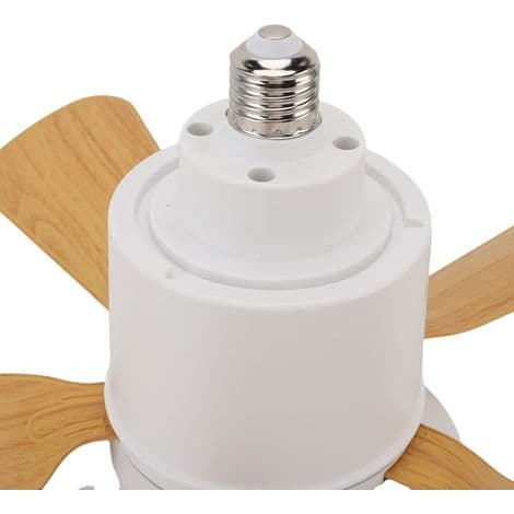 LED-loftventilator med dæmpbar og 3-trins justerbar ventilator, nem installation, E26/E27 skruefatning