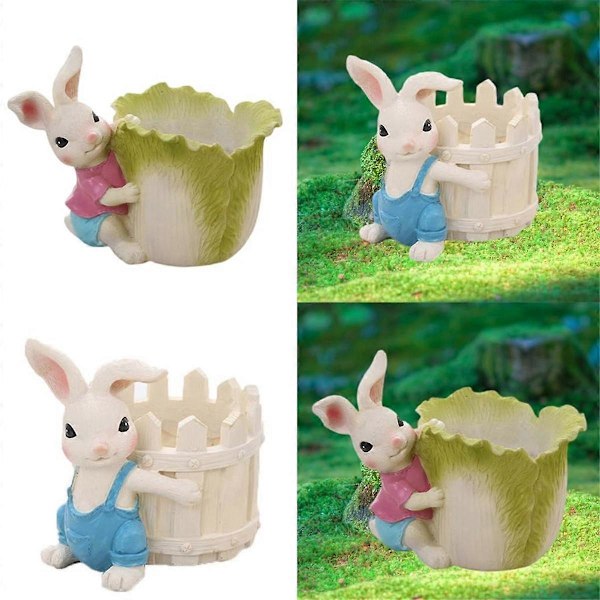 Kanin Unike Blomsterpotter Kanin Blomsterpotter Sukkulenter Plantekasse Hagepotter Dekorative Blomsterpotter, D