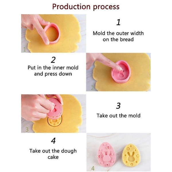 9-dels Easter-kexformar, DIY-bakformset för bröd, bakverk, smörgåsar, mångsidig präglingsform