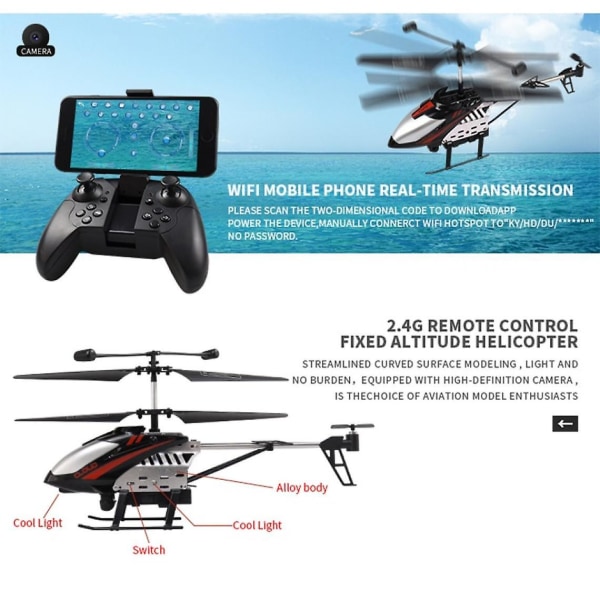 Mini Rc Drone Leke Rc Helikopter 720p Hd Kamera Wifi Antenne Fotografering Helikopter Quadcopter Sammenleggbar Drone Leke | Rc Quadcopter