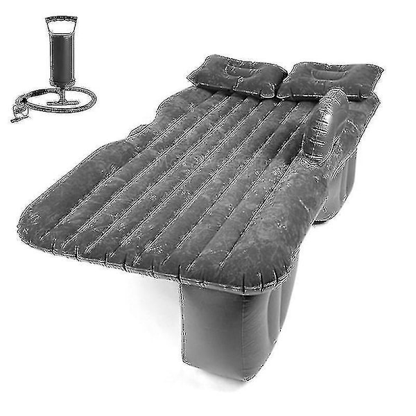 Reisemadrass for bil, oppblåsbar luftmadrass for camping, sofa for baksetet, pute for hvile, soveunderlag med håndpumpe, universell