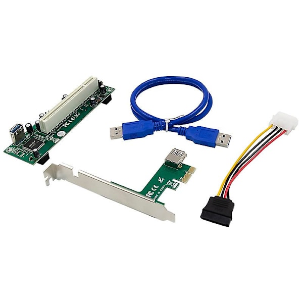 PCI-Express - PCI-sovitinkortti PCIe - Pci-paikka laajennuskortti 4-napaisella SATA-virtajohdon liittimellä PC:lle