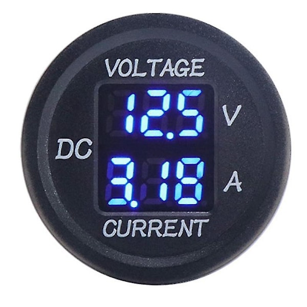 DC 9v til 48v 0-10a digital voltmeter amperemeter spenningsstrømmåler LED-skjerm for 12v 24v elektrisk motorsykkel bil blå