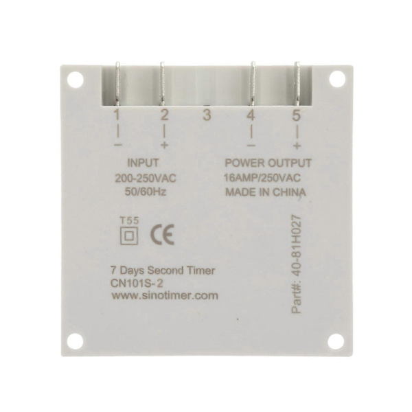 Lille Type 7 Dages Programmerbar Digital Timer Switch 1S~168h 5VA(220V AC) YEMAA