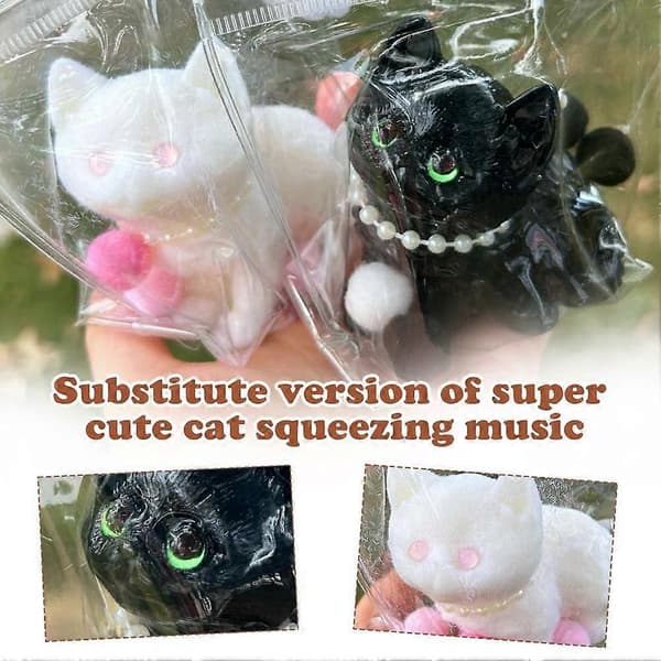 Sød 3D Kat Stress Relief Squeeze Bold Tpr Slip Stress