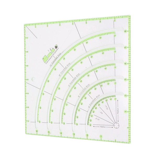 Akryl Quilting Ruler 8 Tommer Klar Multifunksjonell Buer Vifter Sirkel Kutter for Patchwork Sy Håndverk Verktøy