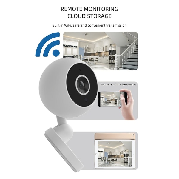 Nettverk Babymonitor Wifi-kamera Ip-kamera PTZ-fjernkontroll infrarødt minikamera innendørs smarthjem
