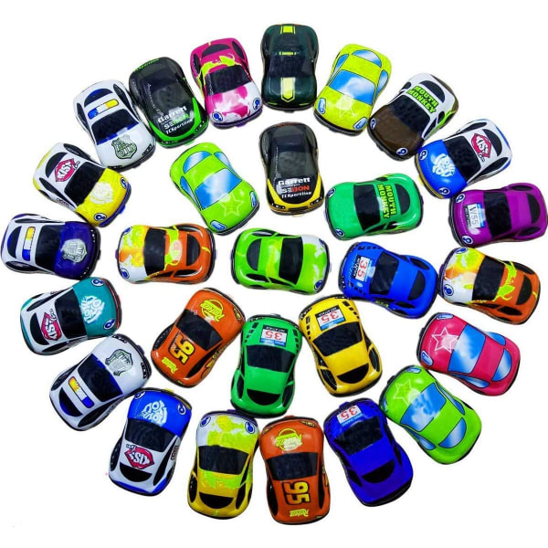 Pull Back Cars, 30 Pack Friction Power Pull Back Car Toys, Cars and Racing Mini Cars Toys for Kids, Boys, Pull Back Car Toys. (random style)