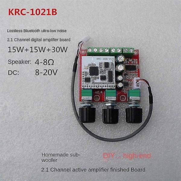 Tpa3110d2 Subwoofer Bluetooth Amplifier Board2.1Channel Tpa3110Active Digital Audio Amplifiers15wx2+