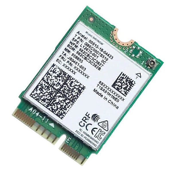 För 9461NGW WiFi-kort+Skärm+Antenn Kit AC 9461 2.4G/5G 802.11AC M2 Key E CNVI Bluetooth 5.0 Trådlös Adapter