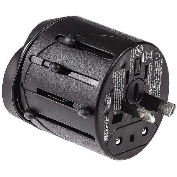 Universal reiseadapter med EU + AU + UK + US-plugger