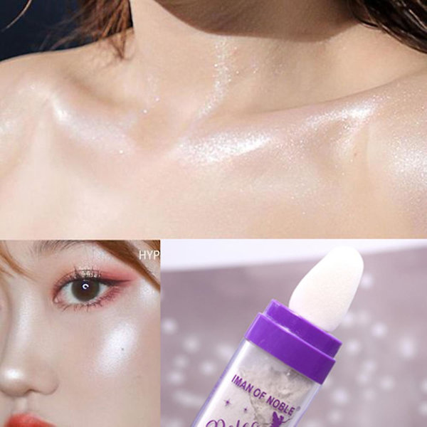 3 stk Fairy High Light Pat Pudder Kropp Ansikt Glitter Highlighter Lysner Naturlig Tredimensjonal Reparerende Rouge