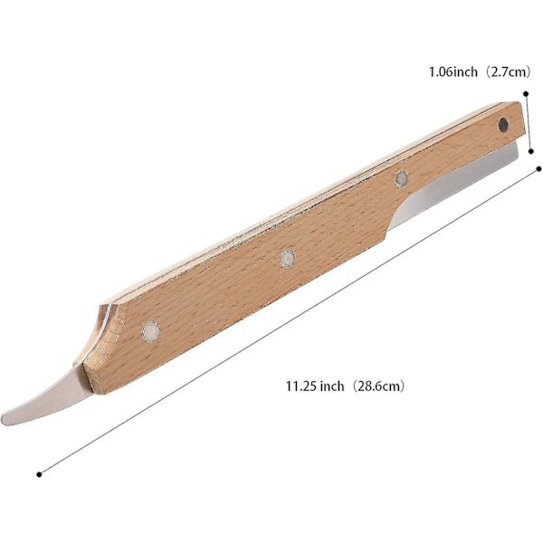 Kokosåbner med træhåndtag, rustfrit stål kniv åbner, dobbelt-spids kokosnød skærer, køkkenudstyr