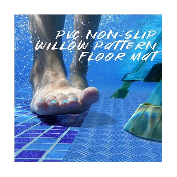 Sininen uima-altaan tikkaiden matto, ei tekstuuria suojaava uima-altaan matto