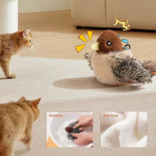 Fjäderflygare, Fladdrande Fågel Katt Leksak Flygande, Uppgraderad Simulerad Kvittrande Fågel Katt Leksak, Fågel Kvittrande Katt Leksak, Flygande Fågel Katt Leksak
