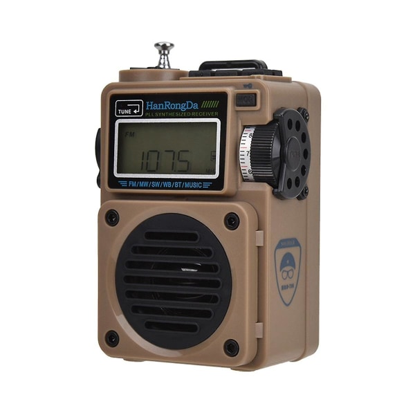 701 Full Band Radio Fm Mw Sw Receiver Bluetooth 5.0 højttaler musikafspiller support