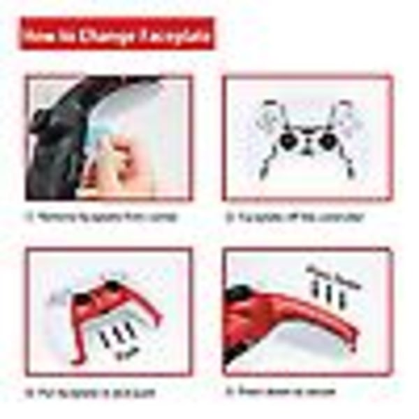 PS5-kontrollerdeksel, erstatningskall for dekorasjon, grepdekorativ stripe for Playstation 5